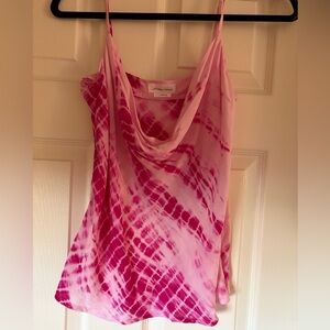 Lovers + Friends Fuchsia Tie-Dye Tank Top